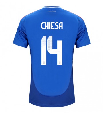 Italia Federico Chiesa #14 Primera Equipación Eurocopa 2024 Manga Corta